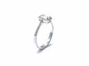 18ct White Gold Diamond Halo Solitaire Ring