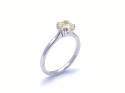 Platinum Yellow Diamond Solitaire Ring 0.81ct