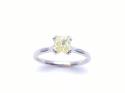 Platinum Yellow Diamond Solitaire Ring 0.81ct