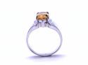 9ct White Gold Citrine Solitaire Ring