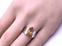 9ct White Gold Citrine Solitaire Ring