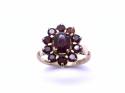 9ct Yellow Gold Garnet Cluster Ring