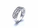 9ct White Gold Cut-Out Diamond Ring 0.16ct