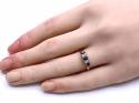 18ct Diamond & Synthetic Sapphire Ring