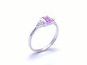 9ct Pink Sapphire & Diamond Ring