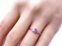 9ct Pink Sapphire & Diamond Ring