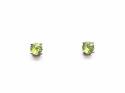 9ct White Gold Peridot Stud Earrings