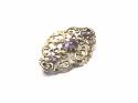 9ct Yellow Gold Amethyst Brooch