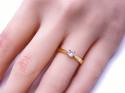18ct Yellow Gold Diamond Solitaire Ring