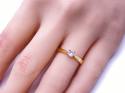 18ct Yellow Gold Diamond Solitaire Ring