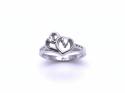 18ct Diamond Double Heart Ring
