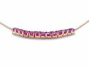 9ct Yellow Gold Ruby Necklet 16/20 Inch