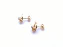 18ct Yellow Gold Diamond Knot Earrings