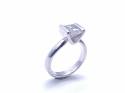 Palladium Moissanite Solitaire Ring