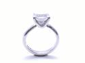 Palladium Moissanite Solitaire Ring