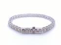 18ct White Gold Diamond Tennis Bracelet 12.60ct