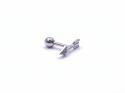 9ct White Gold Arrow Cartilage Stud 6mm