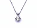 18ct White Gold Diamond Solitaire Pendant 0.90ct