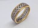 18ct White and Yellow Gold Celtic Wedding Ring