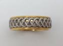 18ct White and Yellow Gold Celtic Wedding Ring