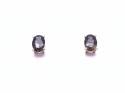 9ct Yellow Gold Smokey Quartz Stud Earrings