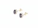 9ct Yellow Gold Smokey Quartz Stud Earrings