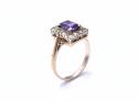 9ct Synthetic Sapphire & CZ Ring