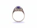 9ct Synthetic Sapphire & CZ Ring