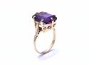 9ct Synthetic Sapphire Solitaire Ring