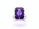 9ct Synthetic Sapphire Solitaire Ring