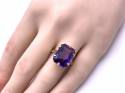 9ct Synthetic Sapphire Solitaire Ring