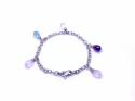 9ct White Gold Multi Stone Bracelet