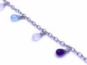 9ct White Gold Multi Stone Bracelet