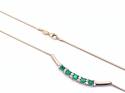 14ct Diamond Synthetic Emerald Necklet