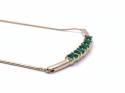 14ct Synthetic Emerald &Diamond Necklet