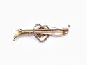 9ct Yellow Gold Heart Brooch Chester 1897