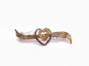 9ct Yellow Gold Heart Brooch Chester 1897