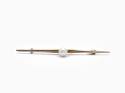 9ct Yellow Gold Pearl Brooch