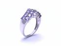 9ct White Gold Tanzanite Cluster Ring