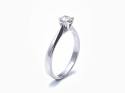 9ct White Gold Diamond Solitaire Ring