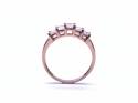 14ct Rose Gold CZ 5 Stone Ring