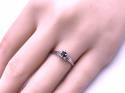 18ct White Gold Sapphire & Diamond Ring