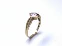 9ct Yellow Gold Pink CZ Solitaire Ring