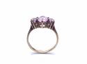 9ct Yellow Gold Pink CZ 3 Stone Ring