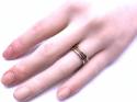 9ct 2 Colour Gold Rope Wedding ring