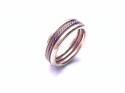 9ct 2 Colour Gold Rope Wedding ring