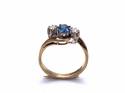 9ct Blue Topaz and Diamond Ring