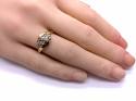 9ct Yellow Gold Blue Topaz Cluster Ring