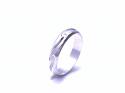 18ct White Gold Wave Wedding Ring 5mm