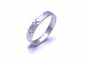 9ct White Gold Patterned Wedding Ring